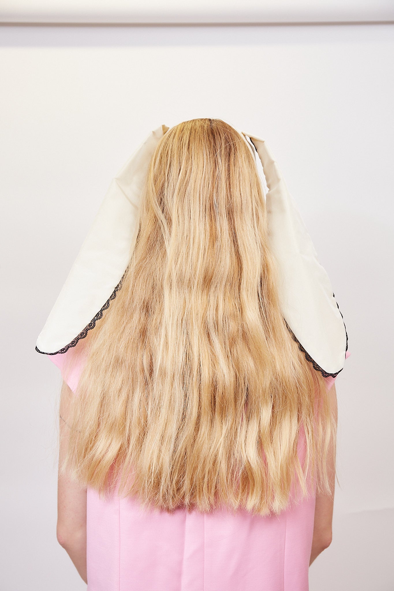 Lace trimmed bunny ears