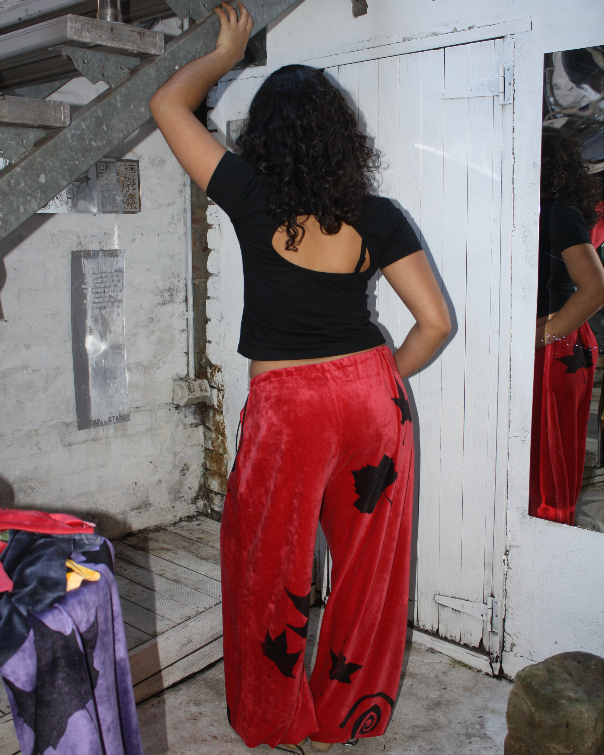 Yummy Mummy Track Pants in red