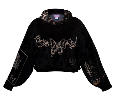 Yummy mummy hoodie in black