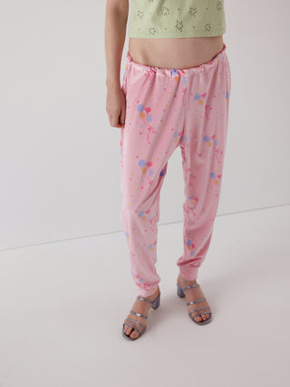 drop crotch long johns in pink party