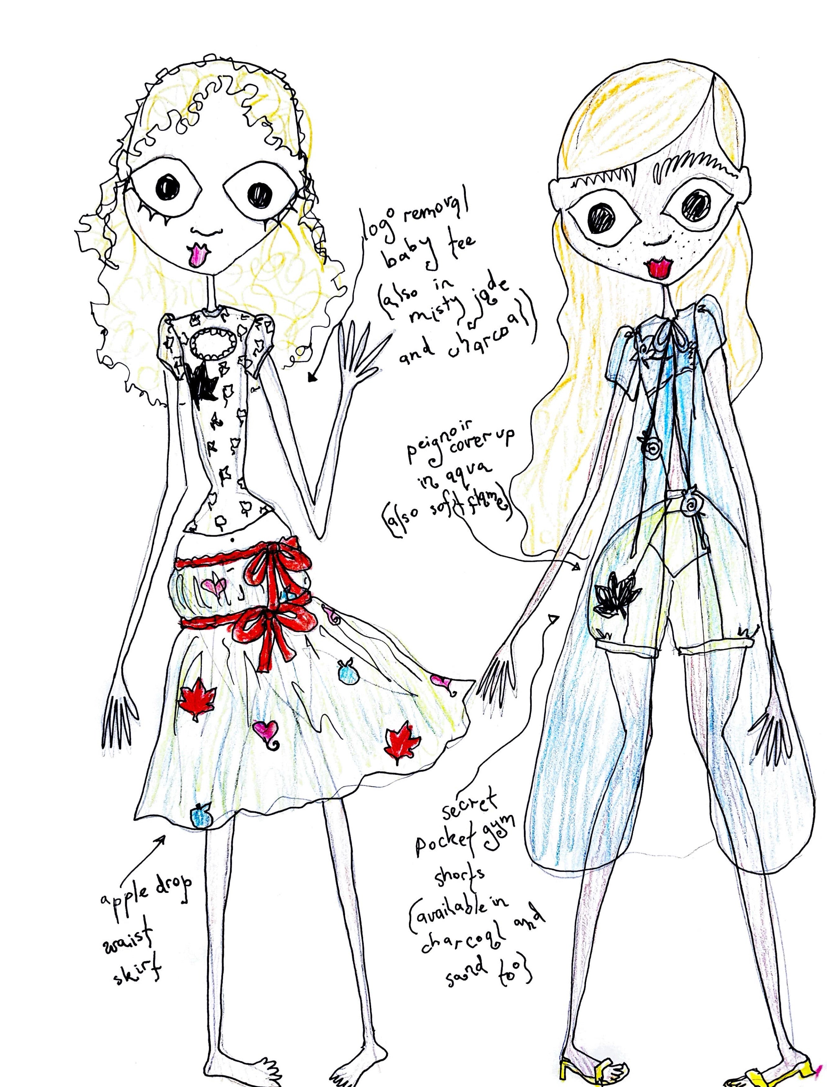 I used to draw a lot, but fashion school changed that.