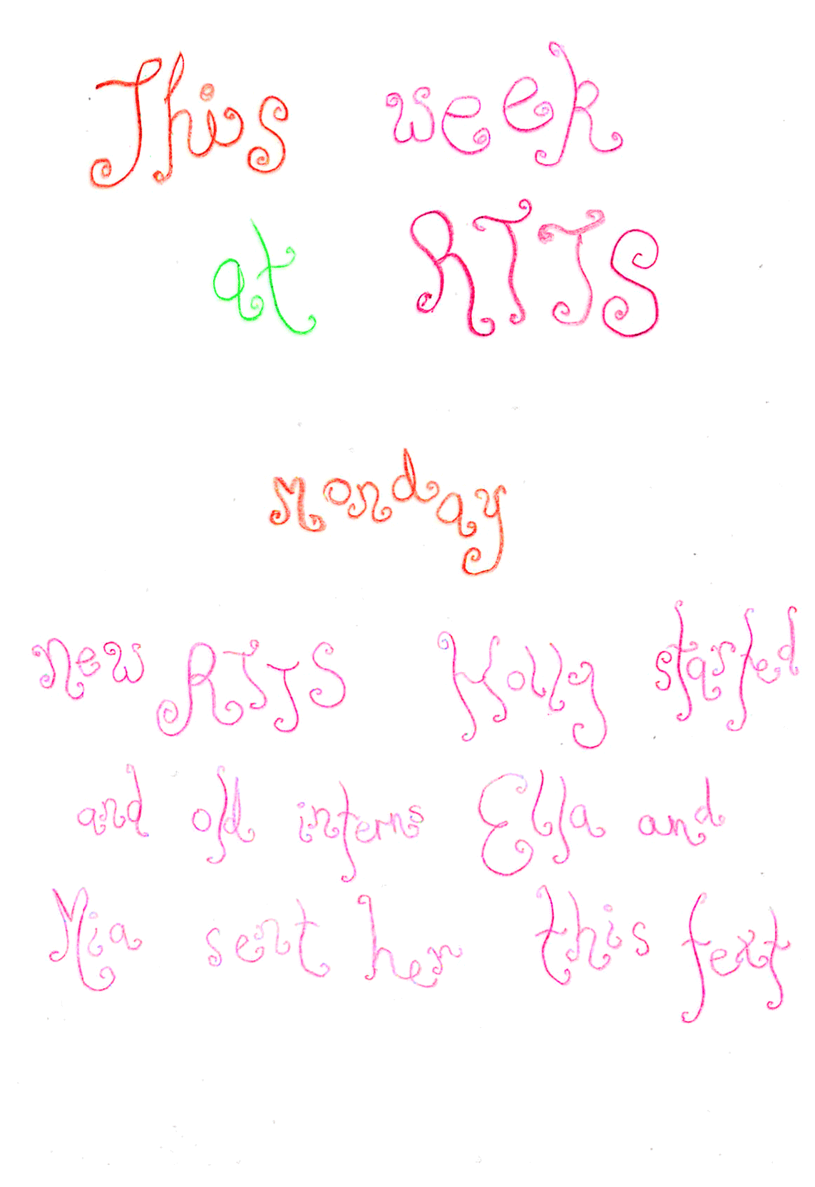 this week at rtts: new interns start, i go fabric shopping and the fashion show takes shape...