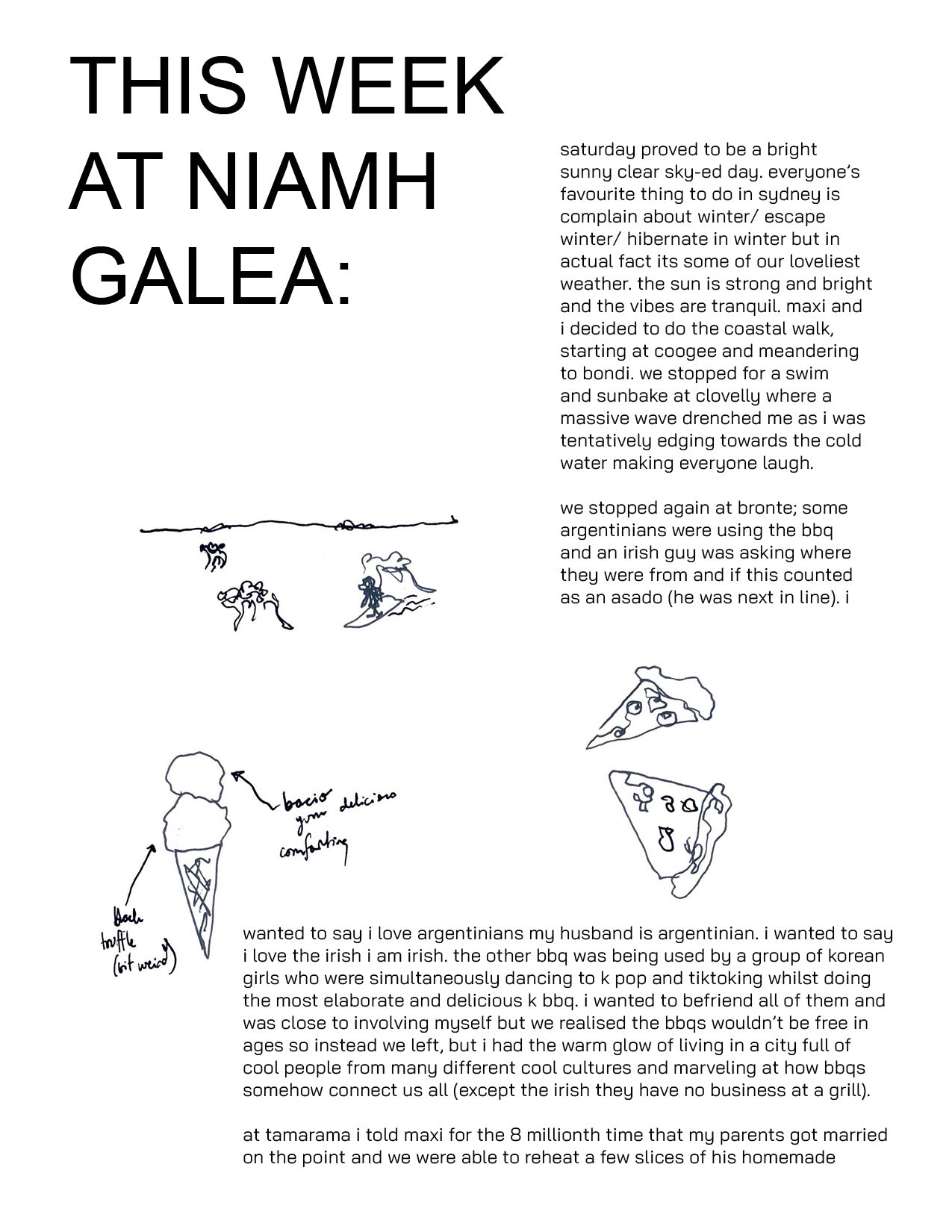 This week at Niamh Galea — the coastal walk from Coogee to Bondi