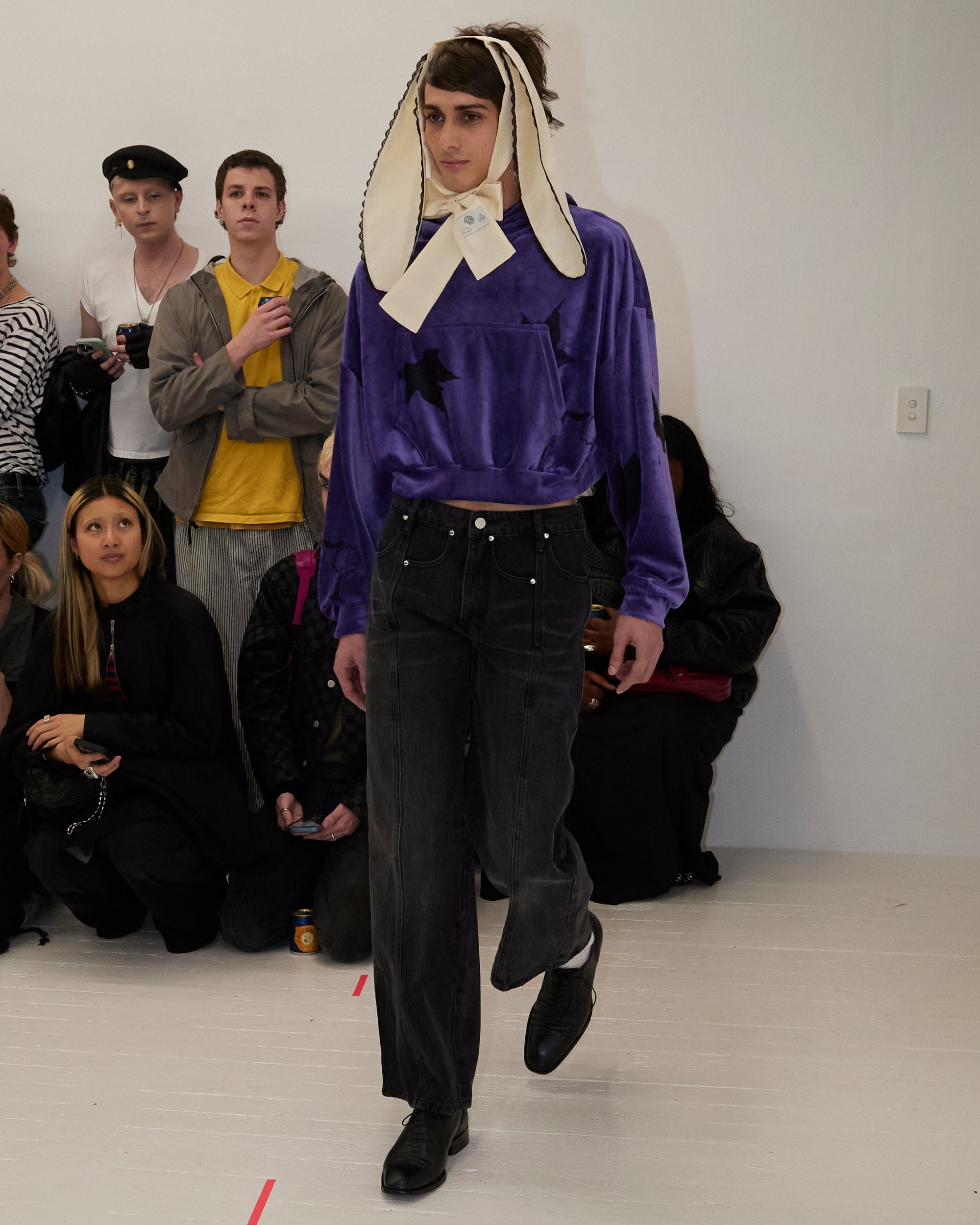 Lace trimmed bunny ears