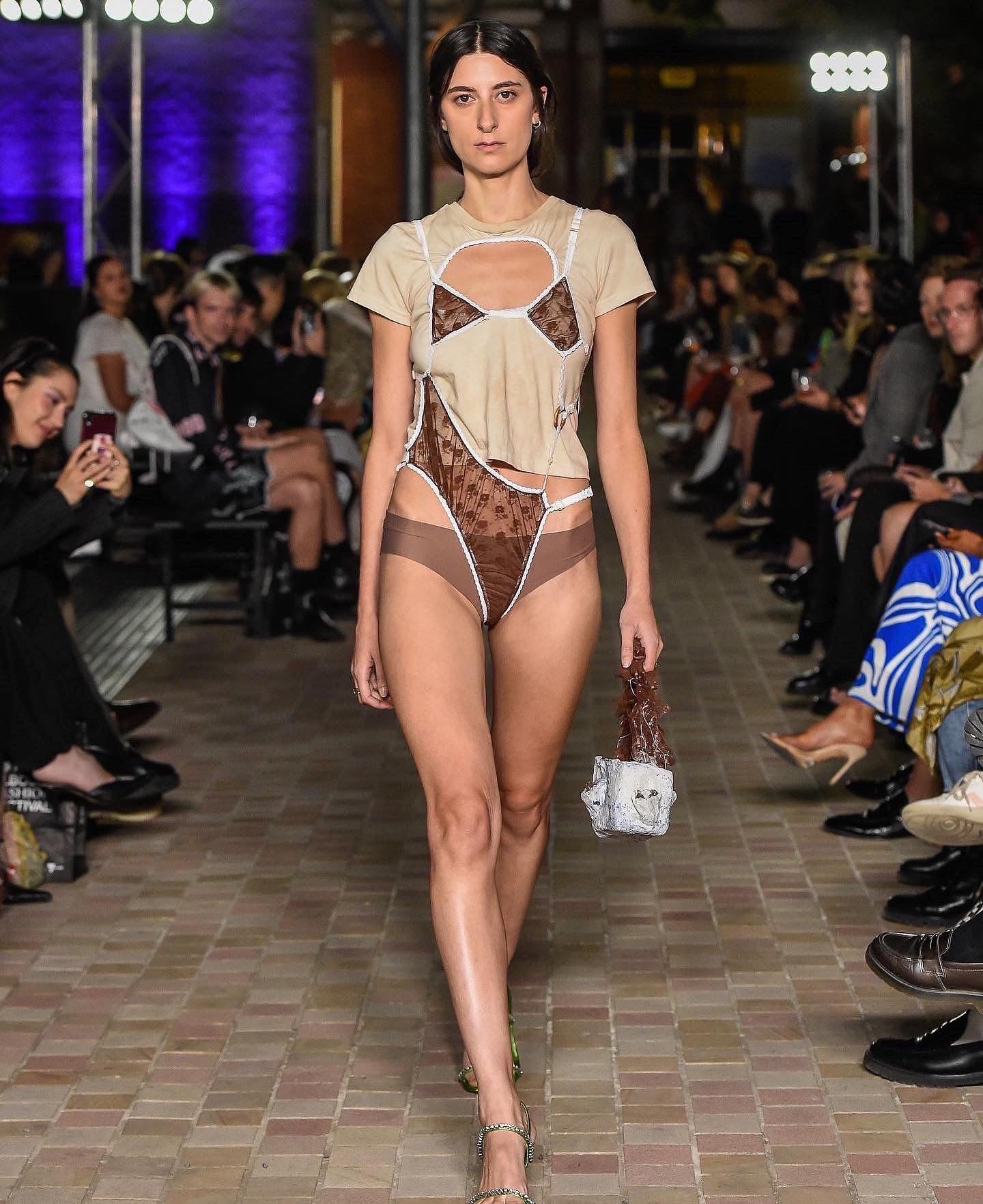 asymmetrical lingerie leotard