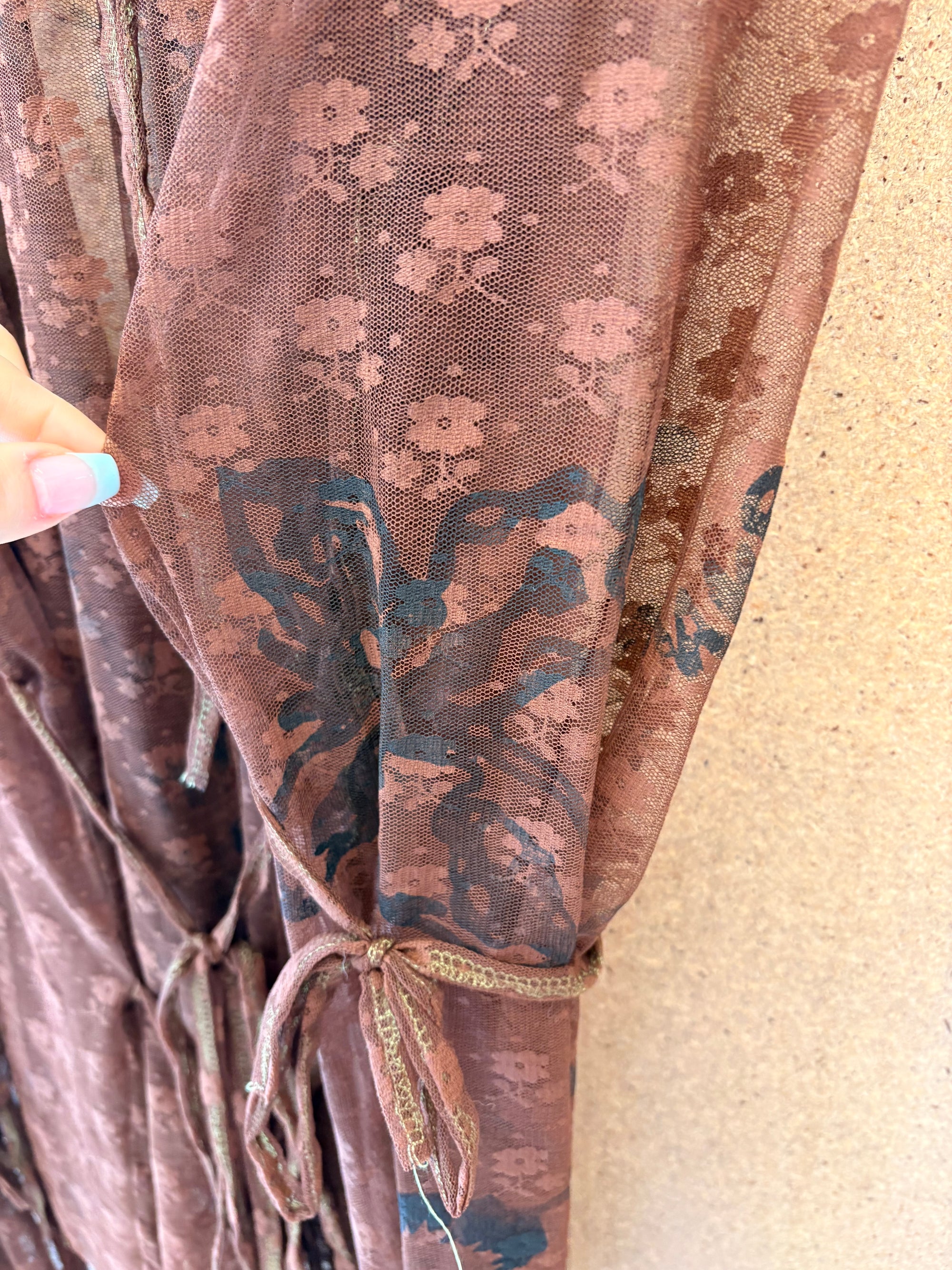 Brown Lace Blouse