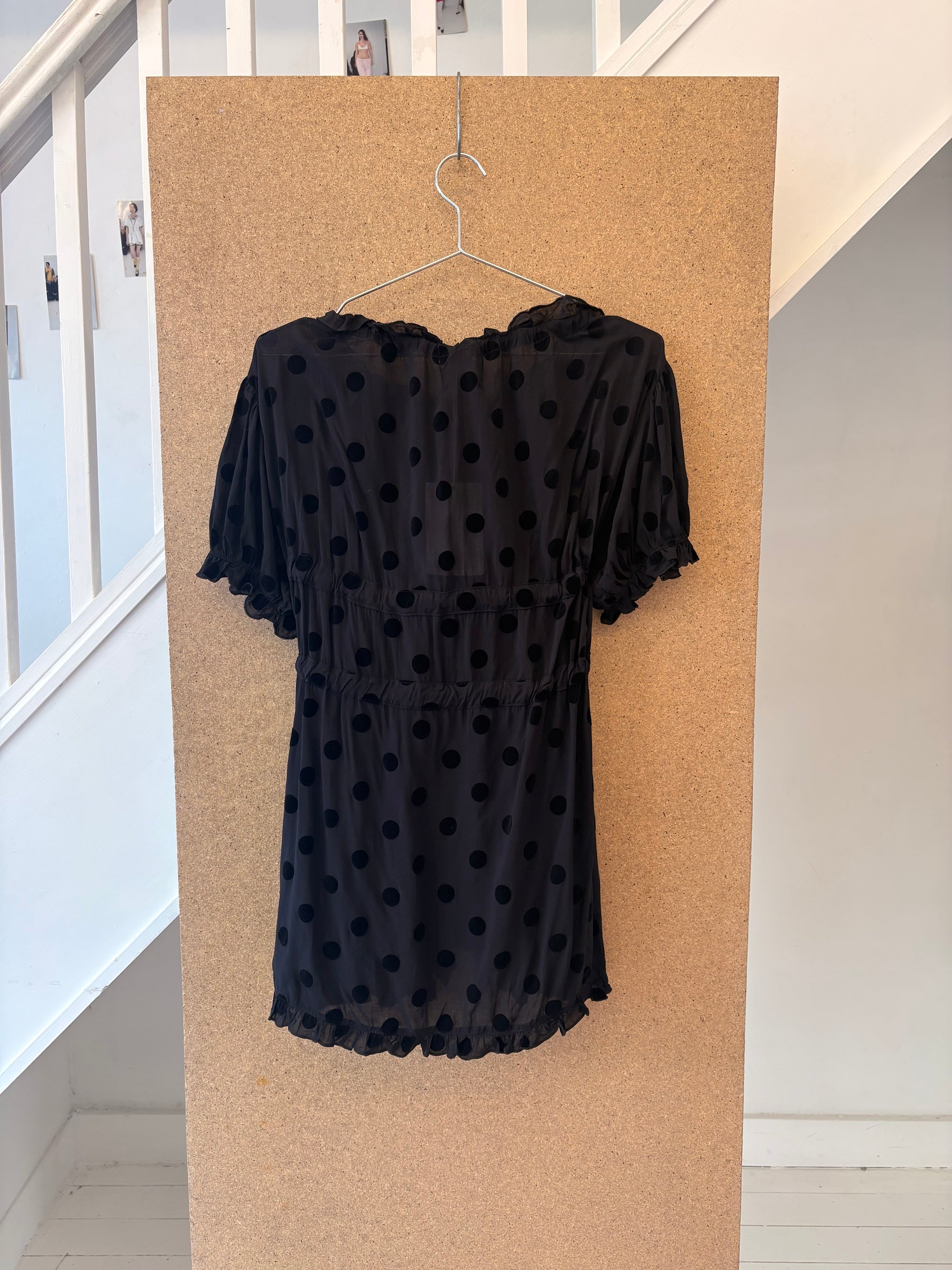 Black Polka Dot Baby Doll Dress