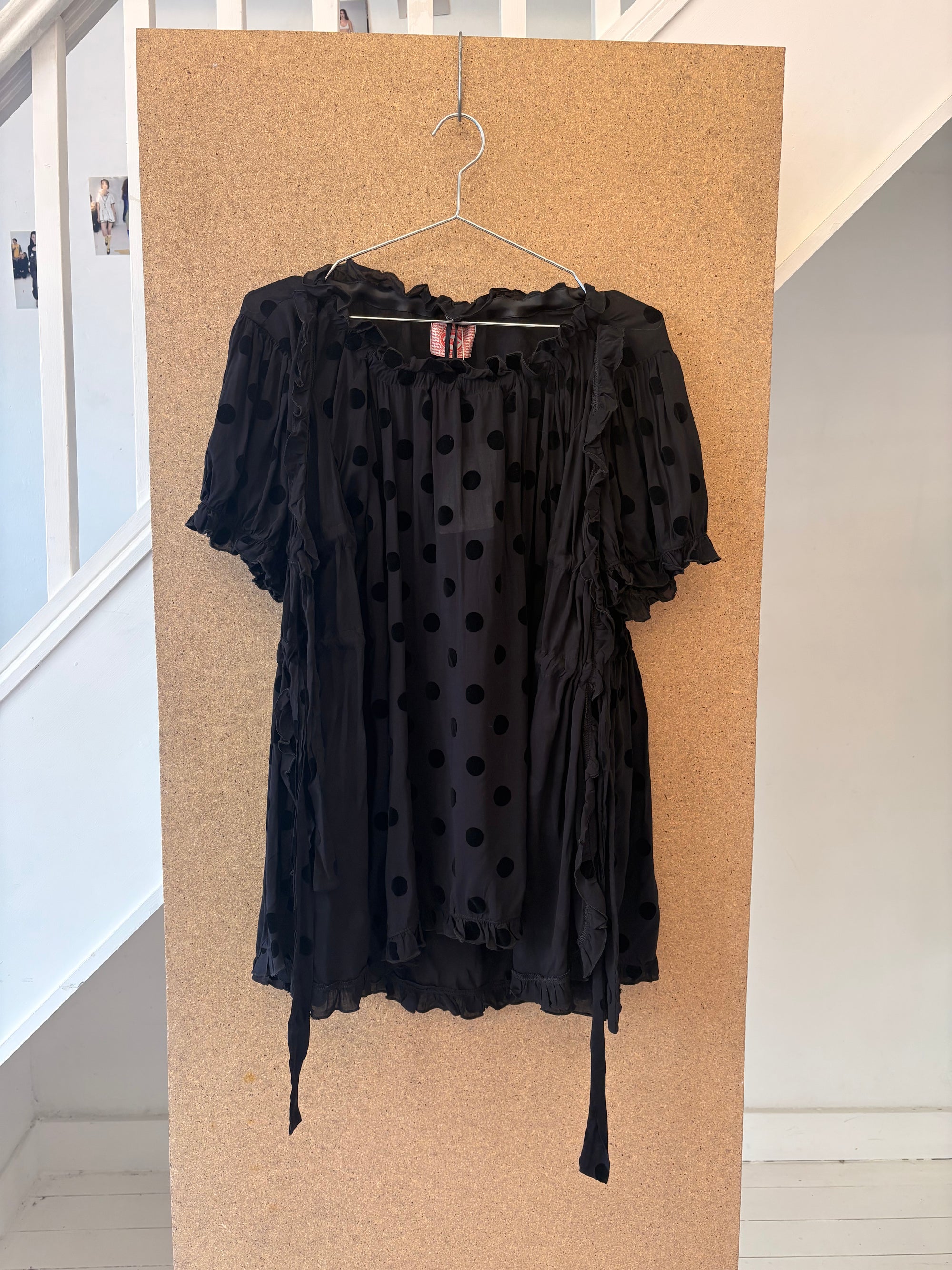 Black Polka Dot Baby Doll Dress