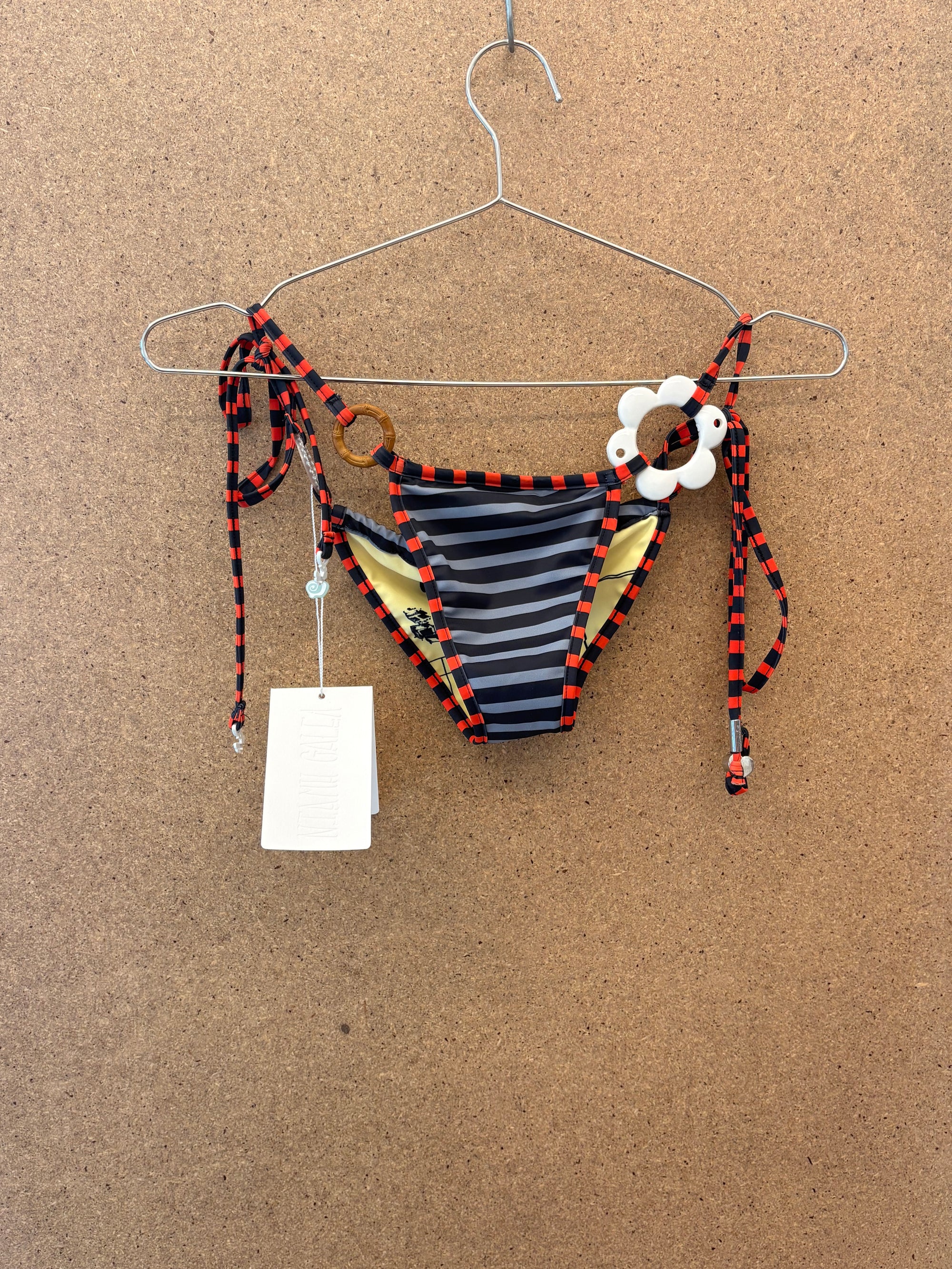 Multiway Bikini in Grey Black Stripe