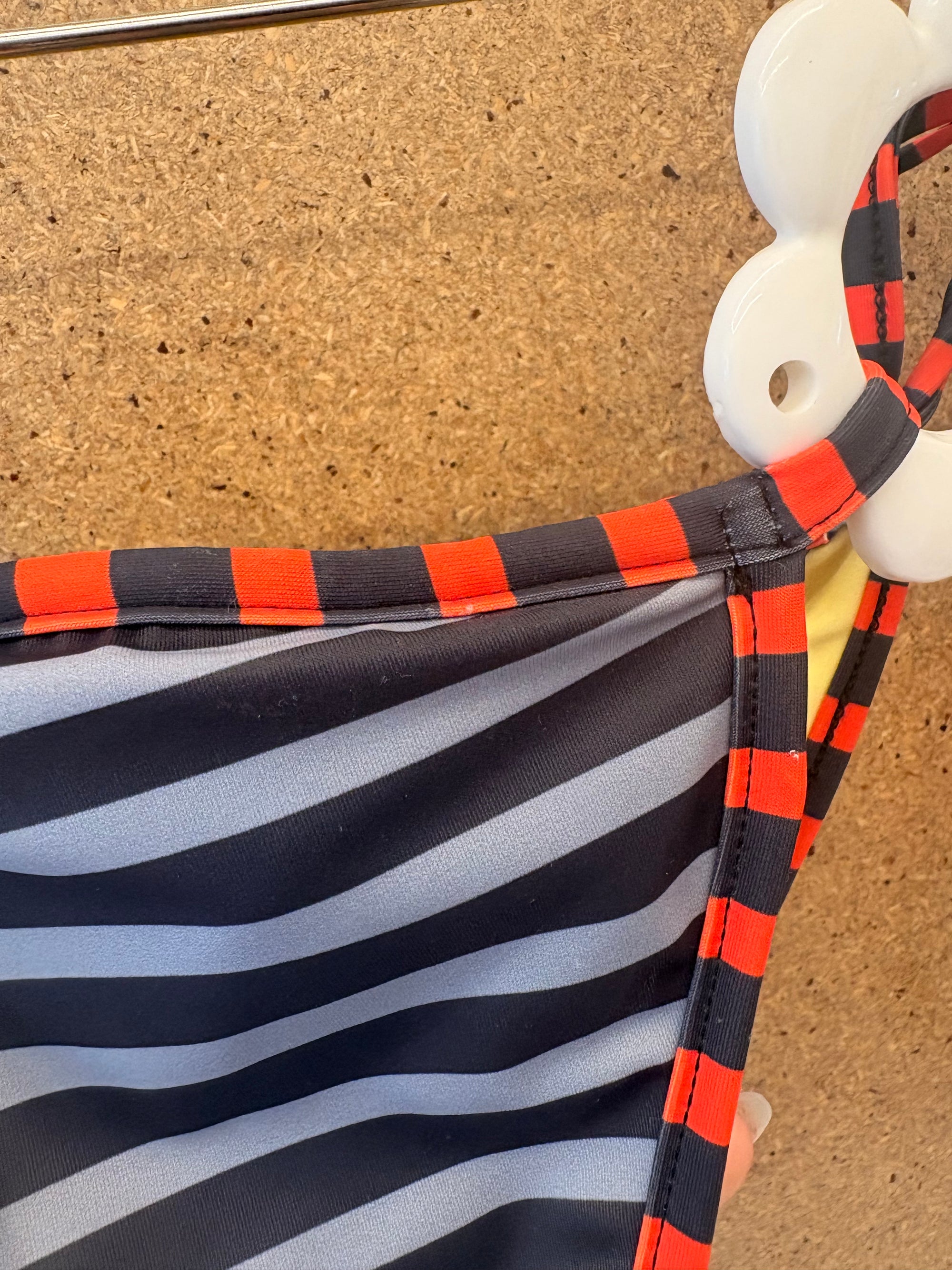 Multiway Bikini in Grey Black Stripe