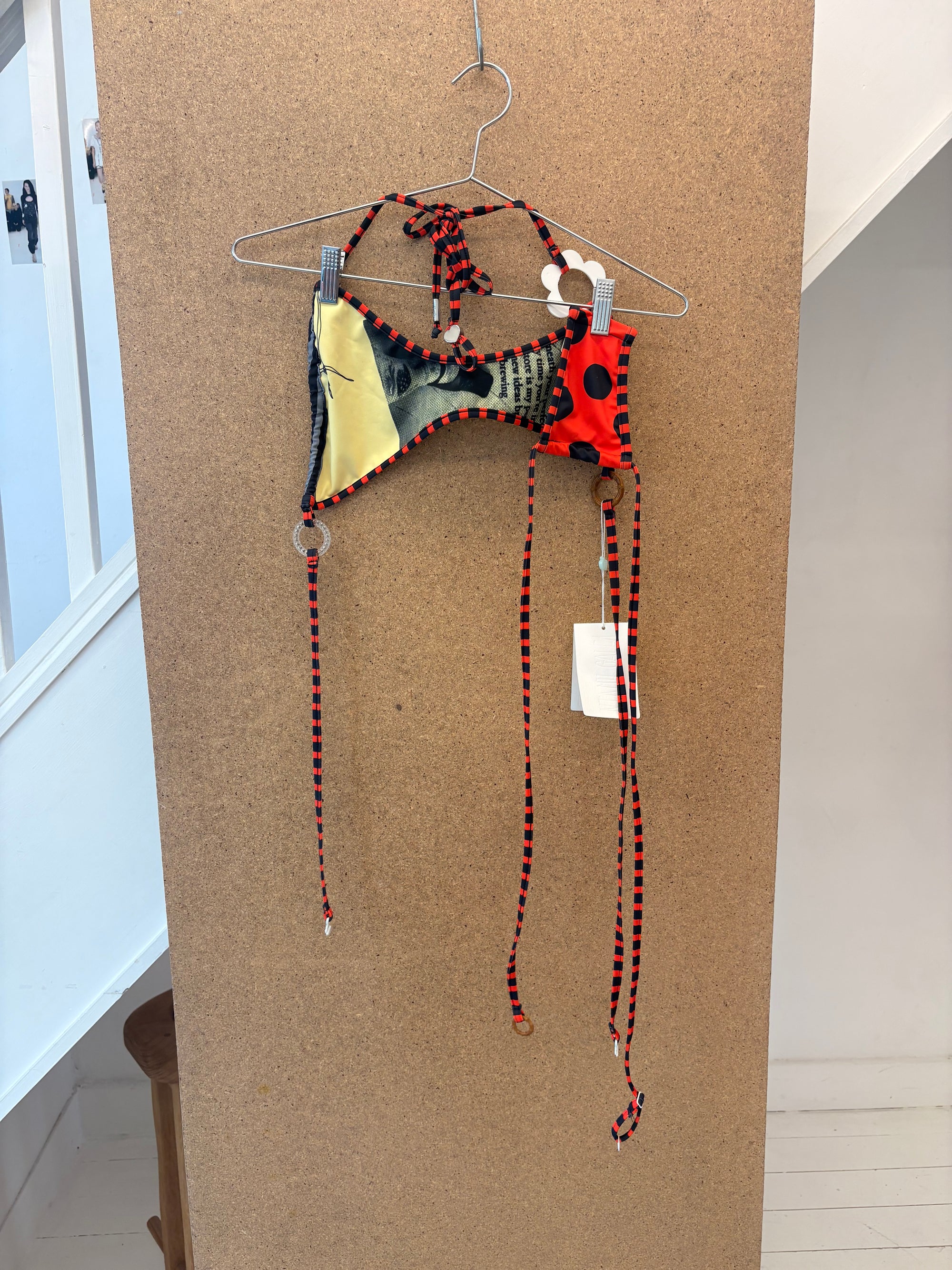 Multiway Bikini in Grey Black Stripe