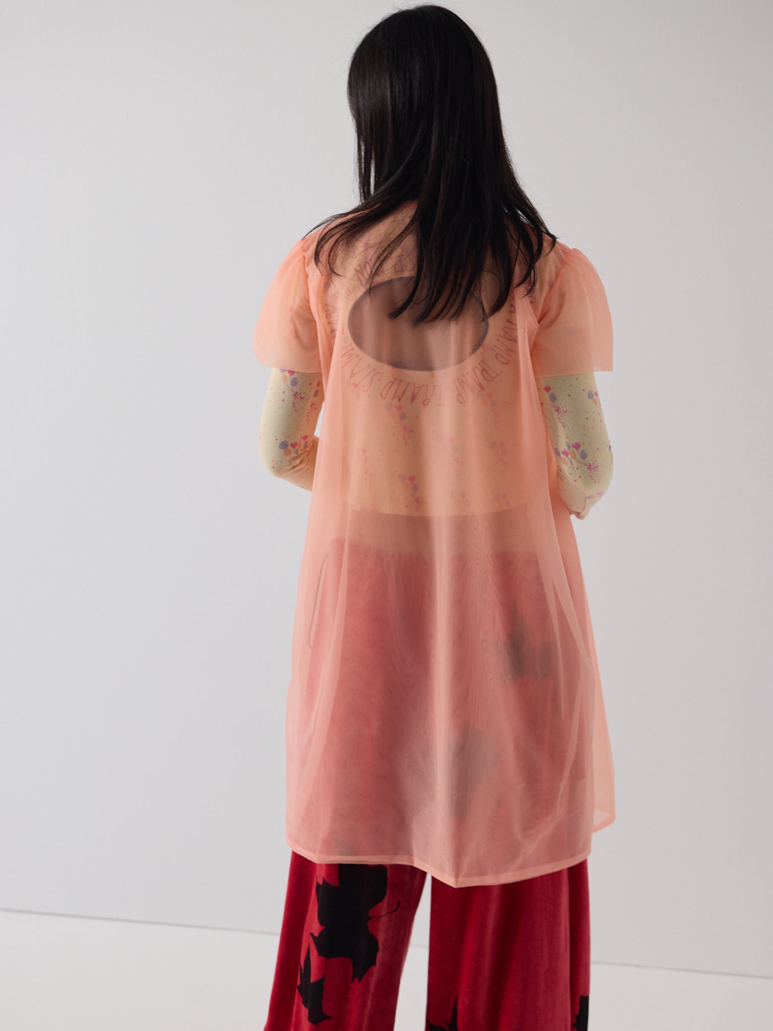 Soft flame peignoir