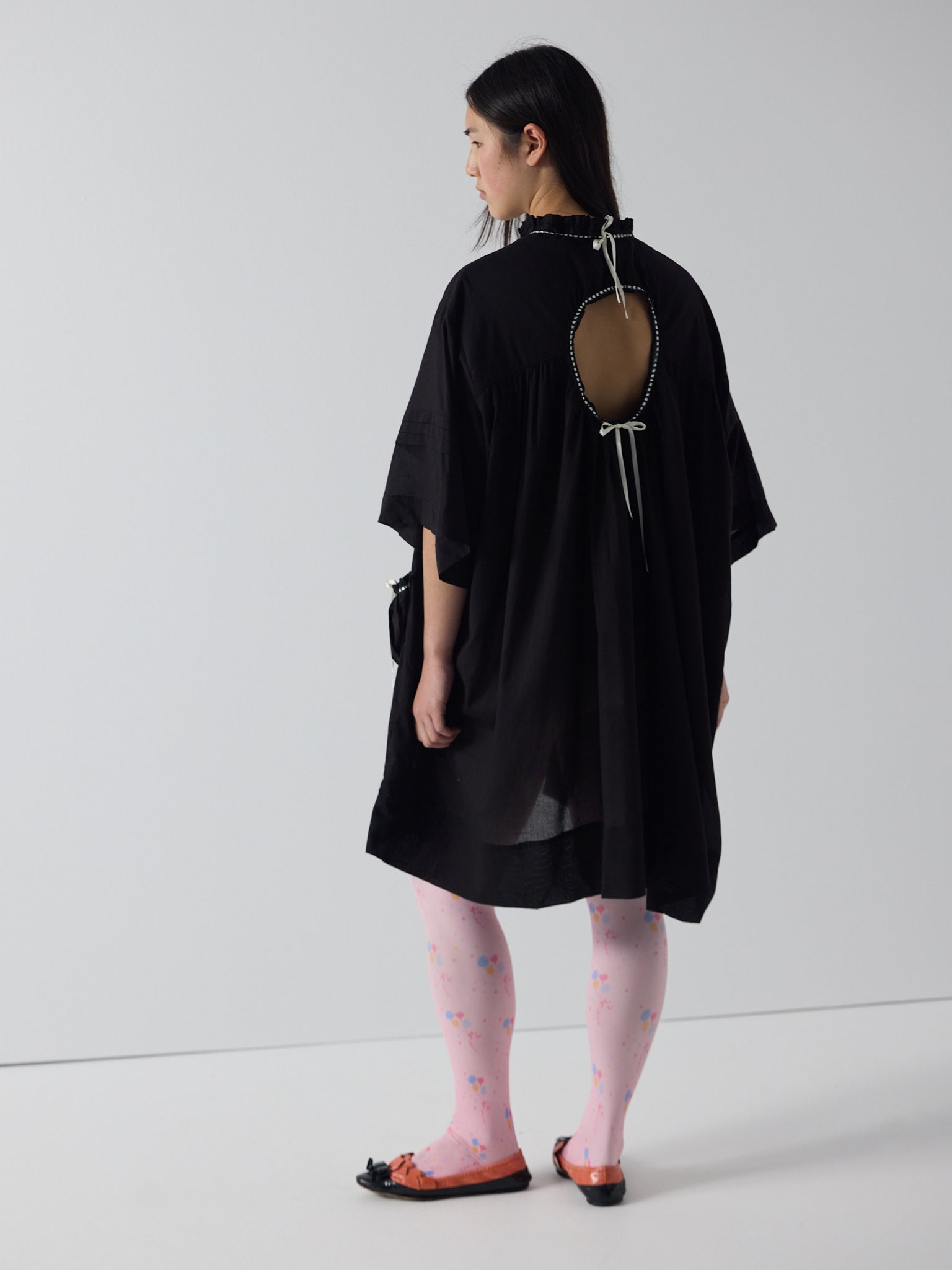 holy smock dress in black