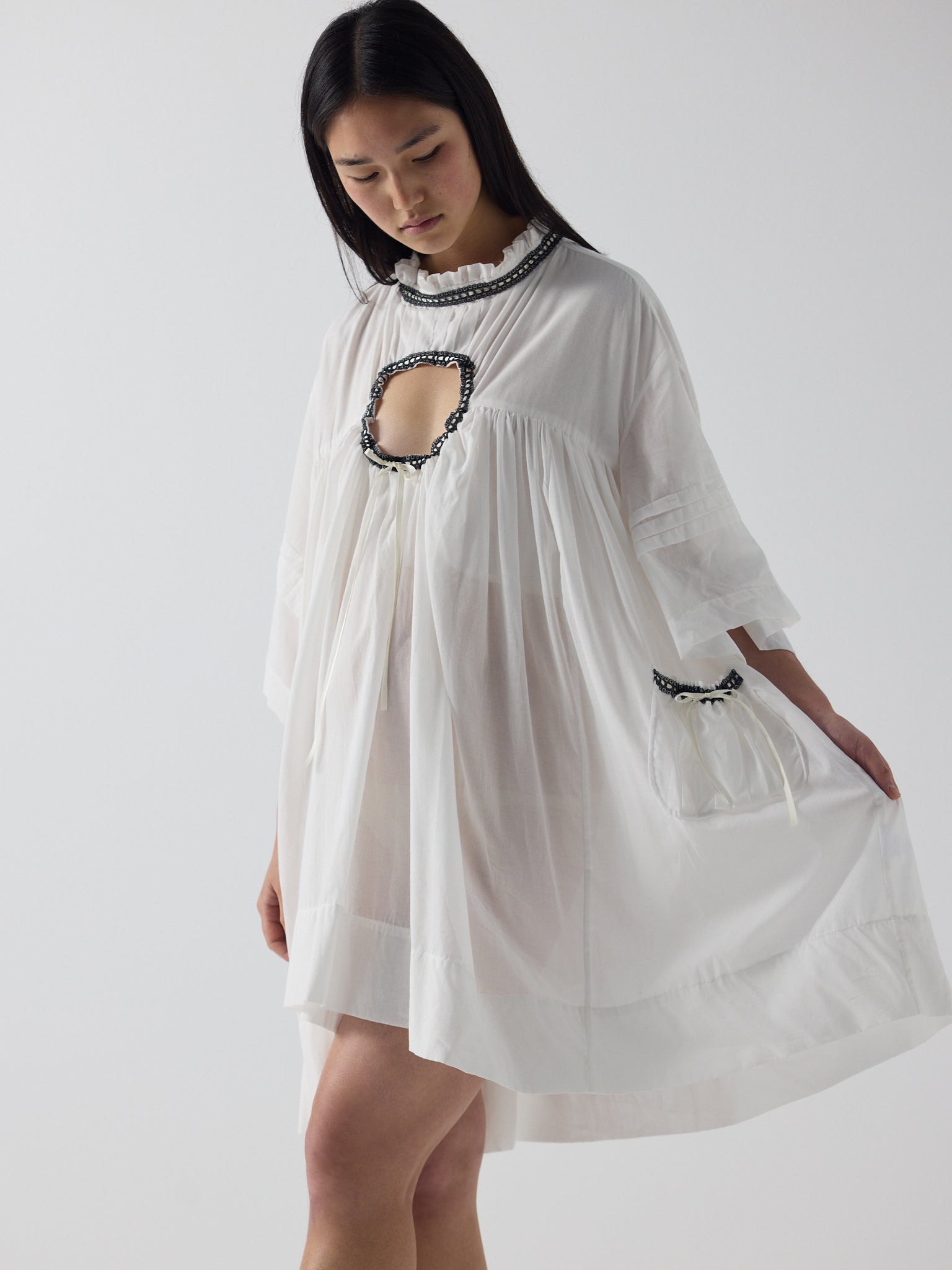 holy smock dress in tooth