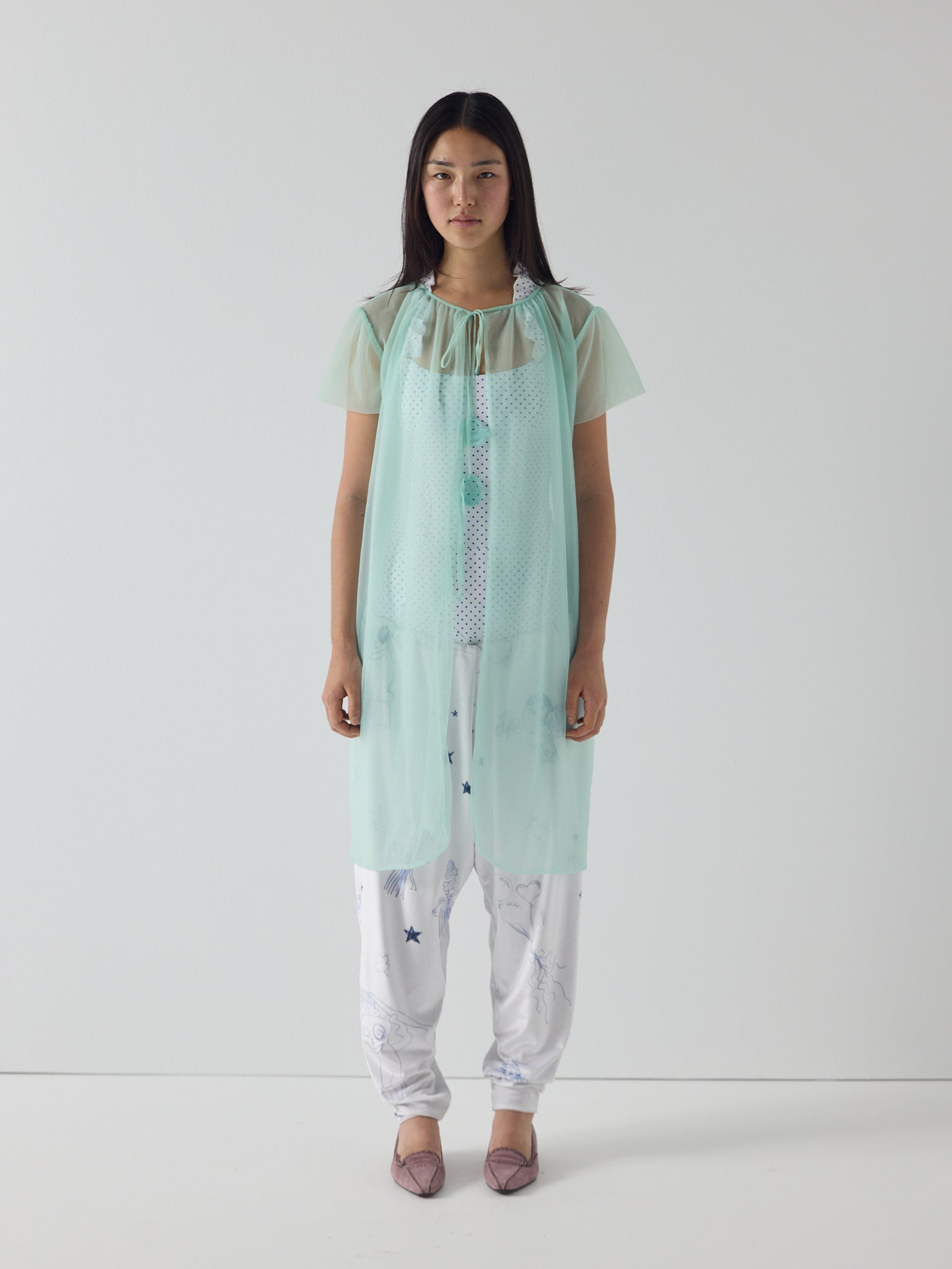 aqua peignoir
