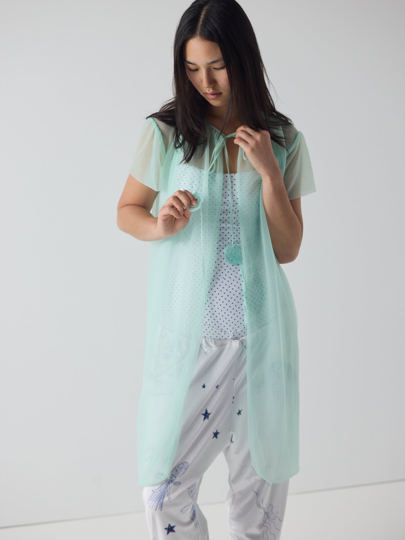 aqua peignoir