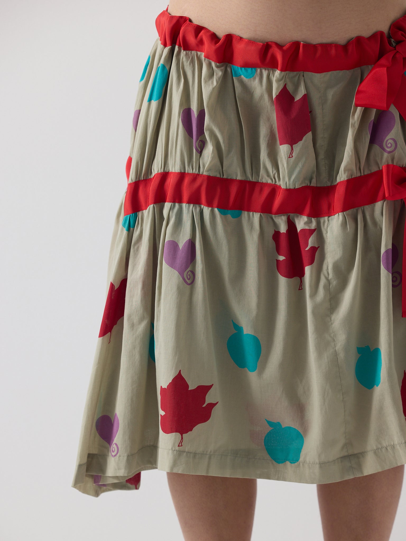 Apple Tiered Drop Waist Skirt