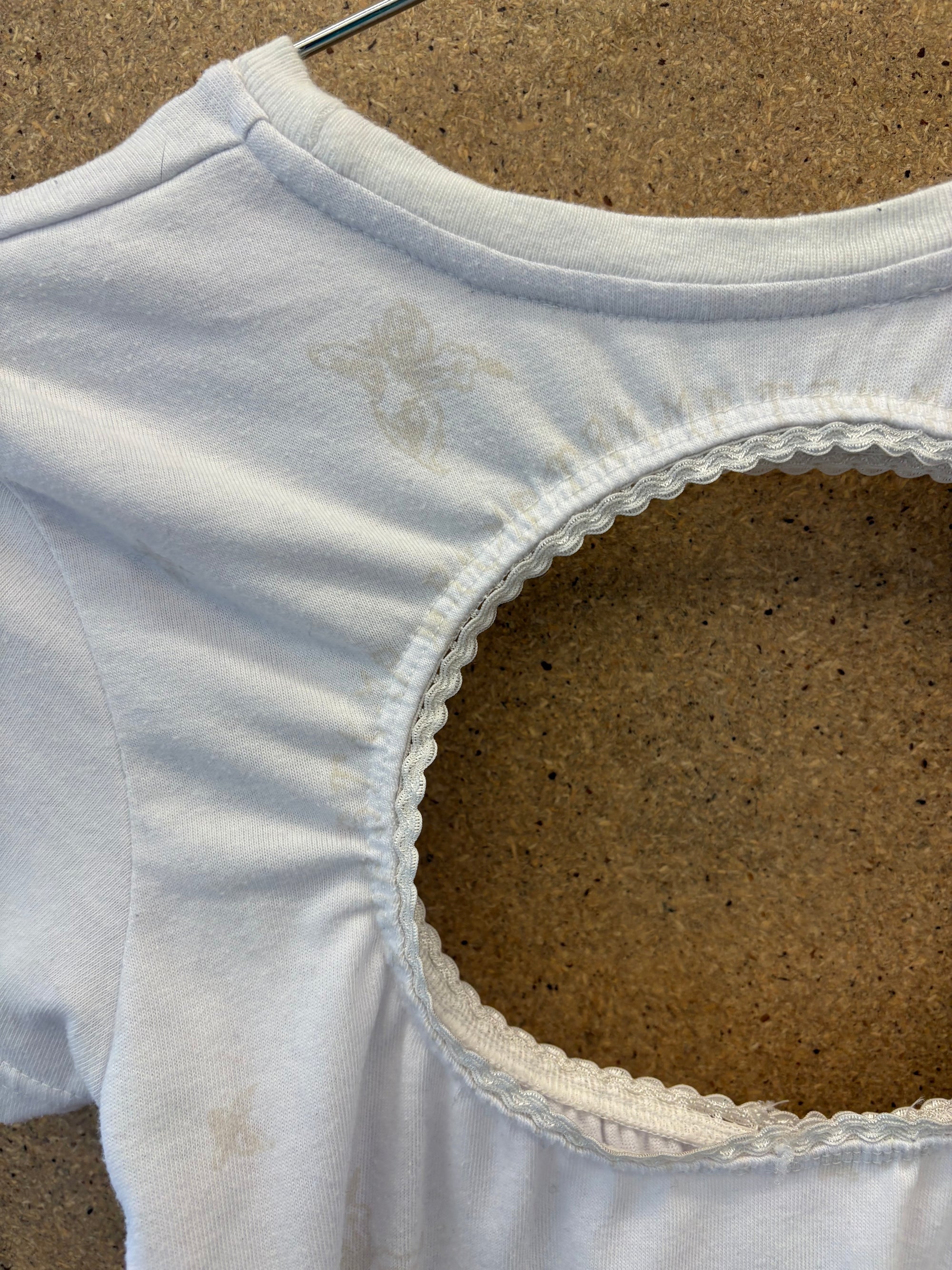 White “Glow” Baby Tee S