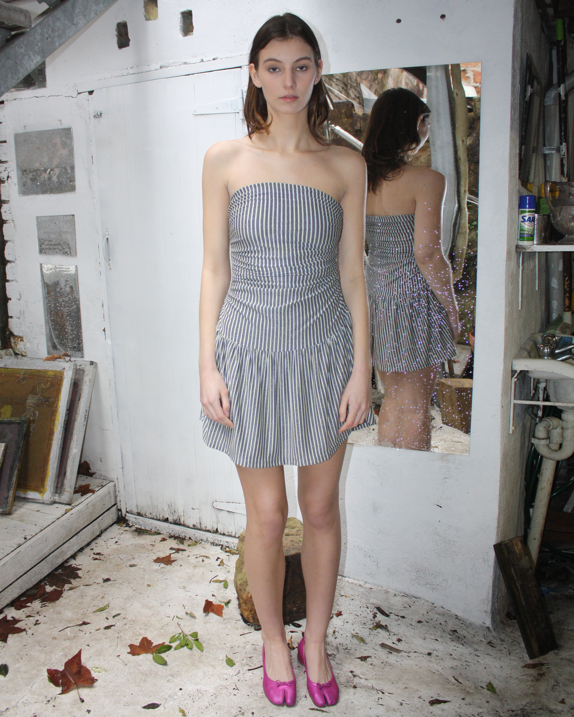 Glitter Finish Twist Dress