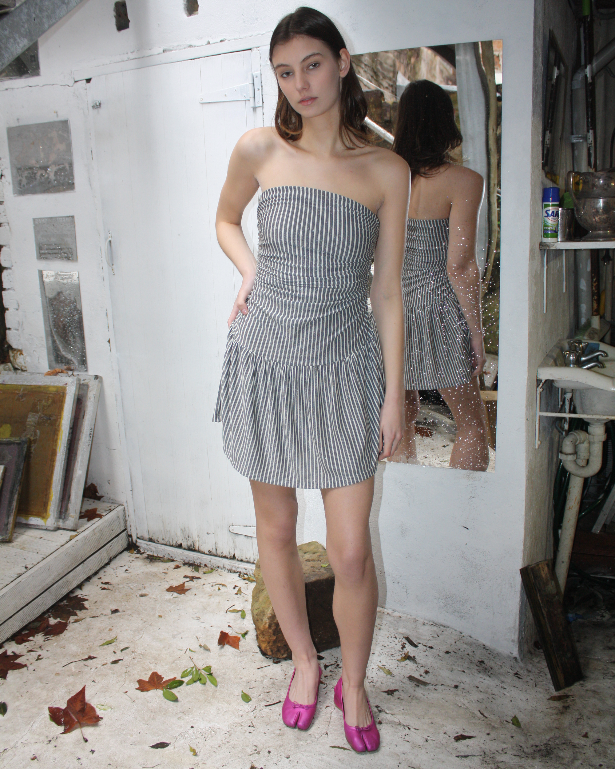 Glitter Finish Twist Dress