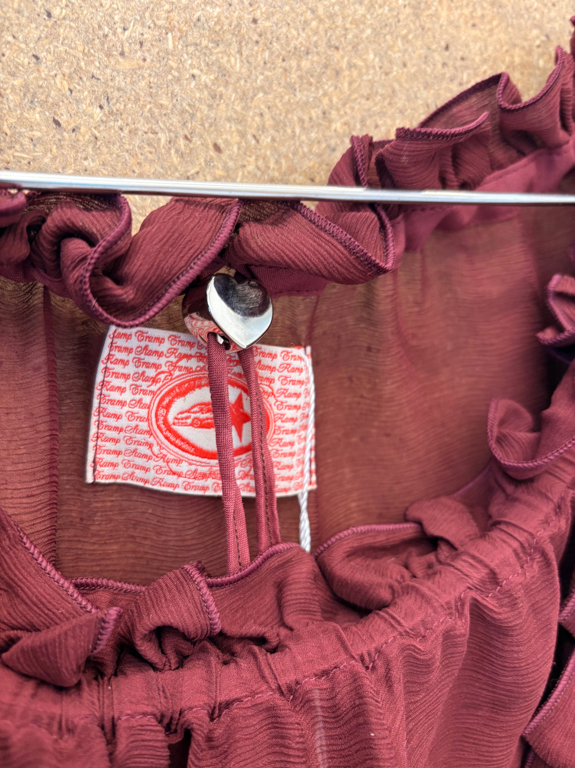 Burgundy Silk Babydoll