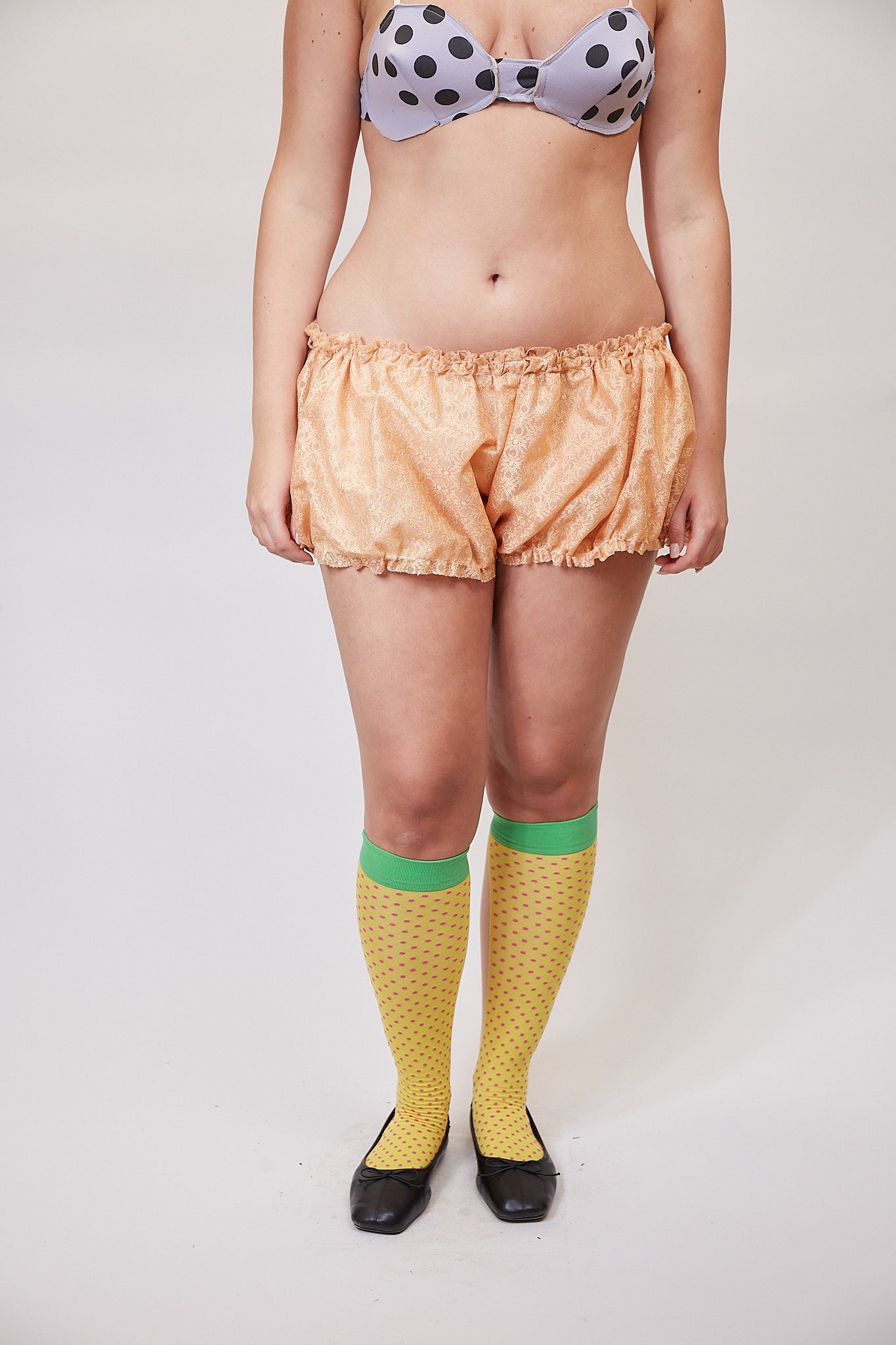 Puff shorts in flower