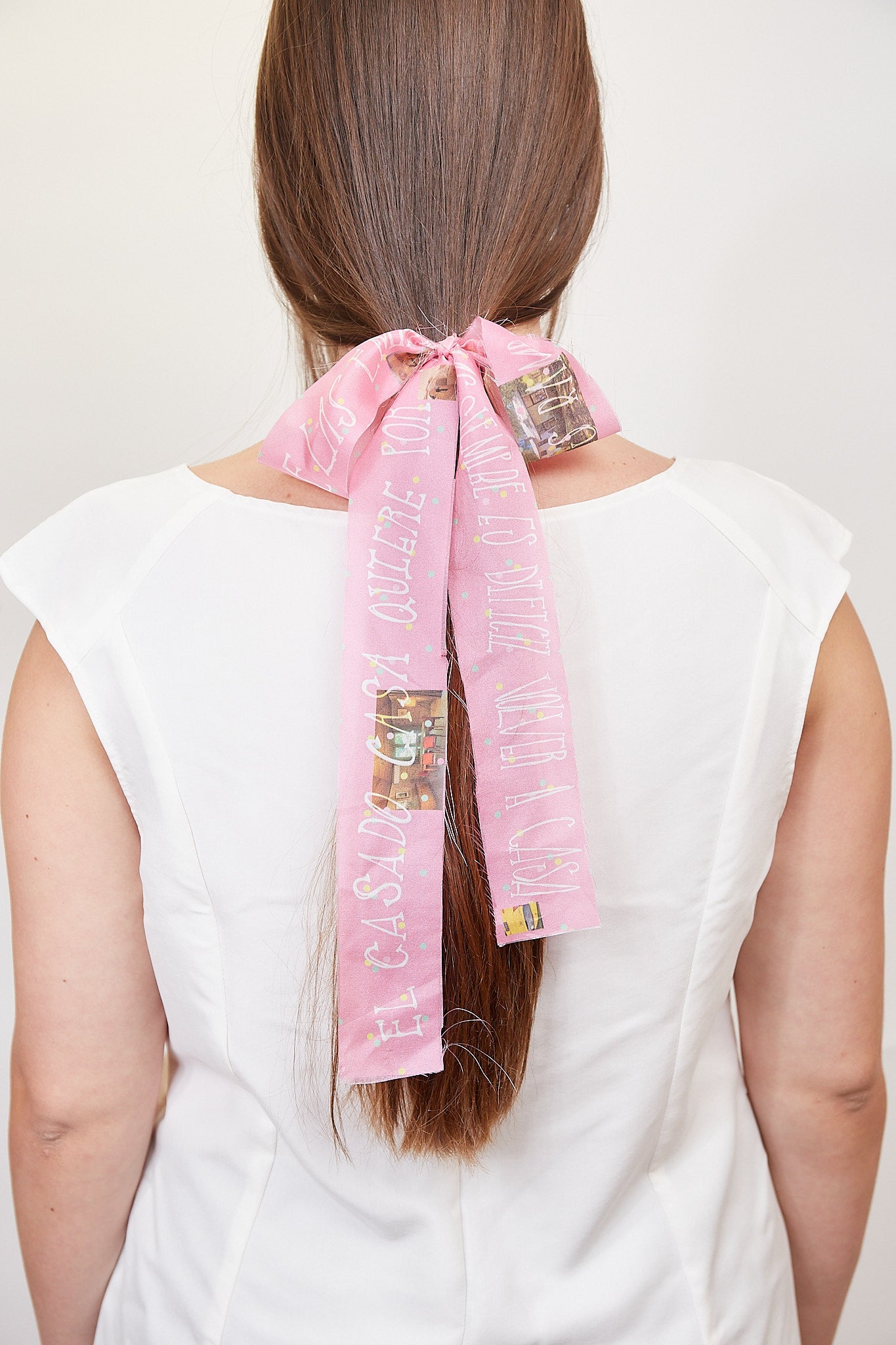 Silk poetry hair ribbons