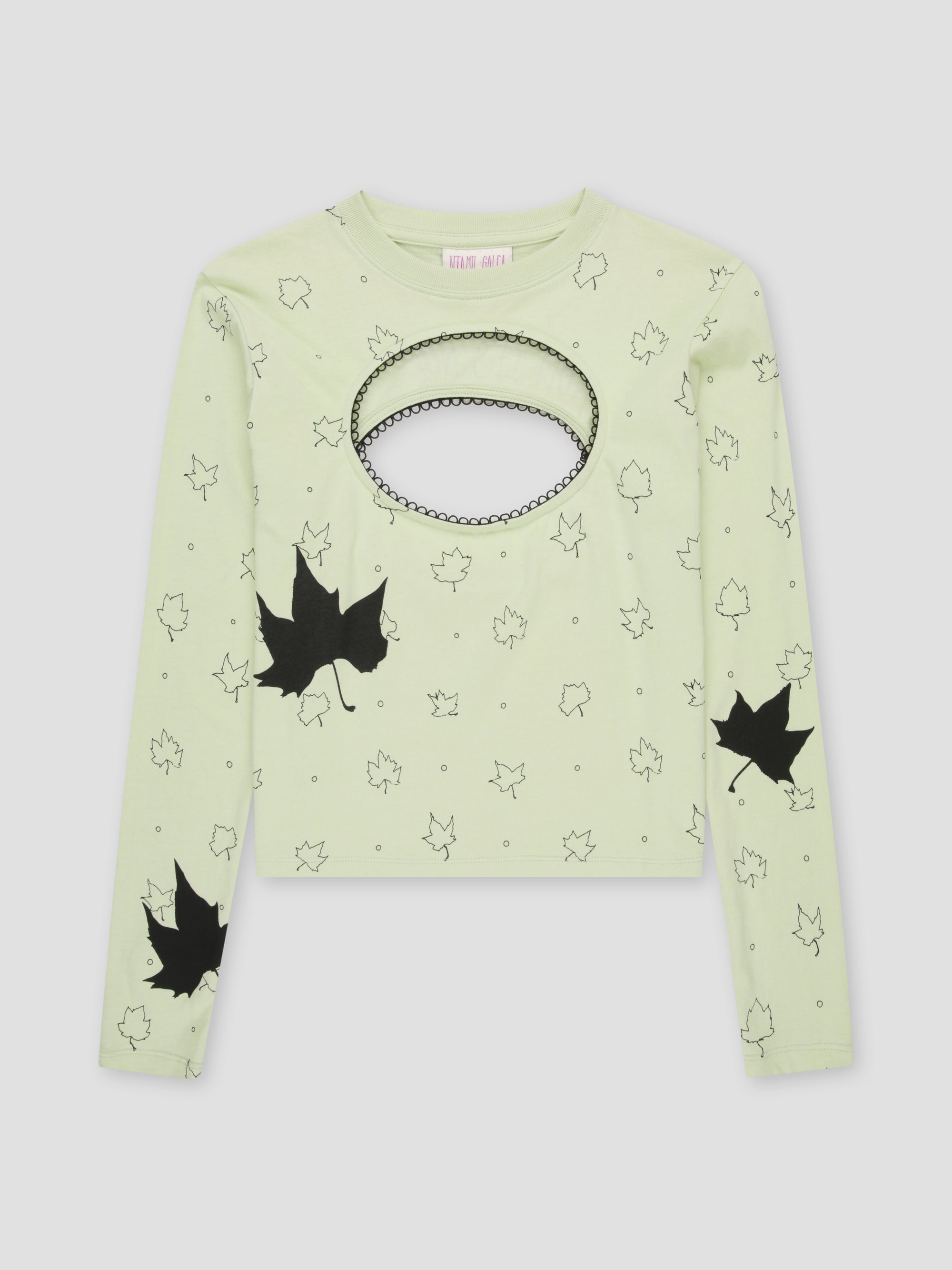 Logo removal long sleeve in misty jade