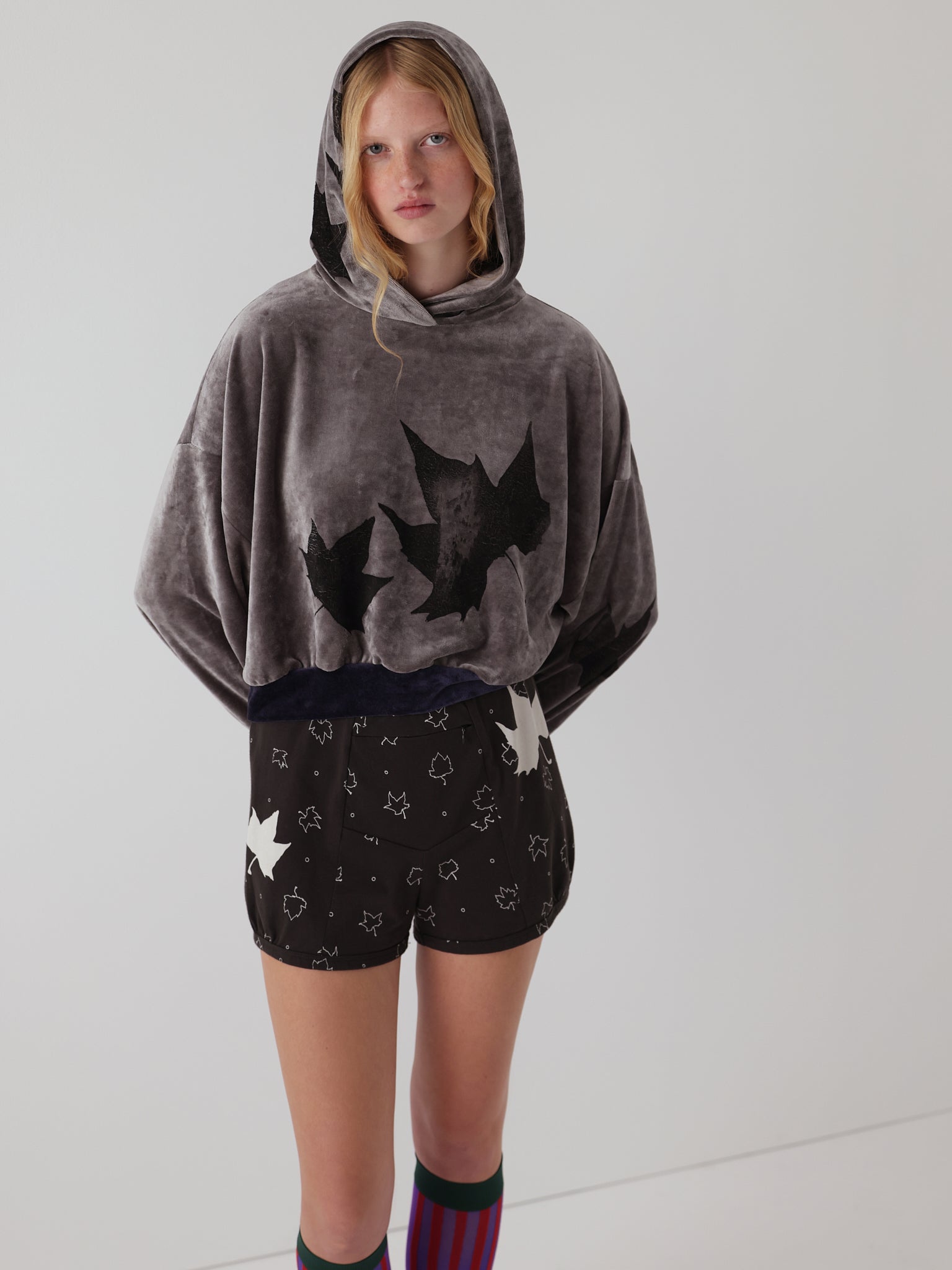 Yummy mummy hoodie in silver