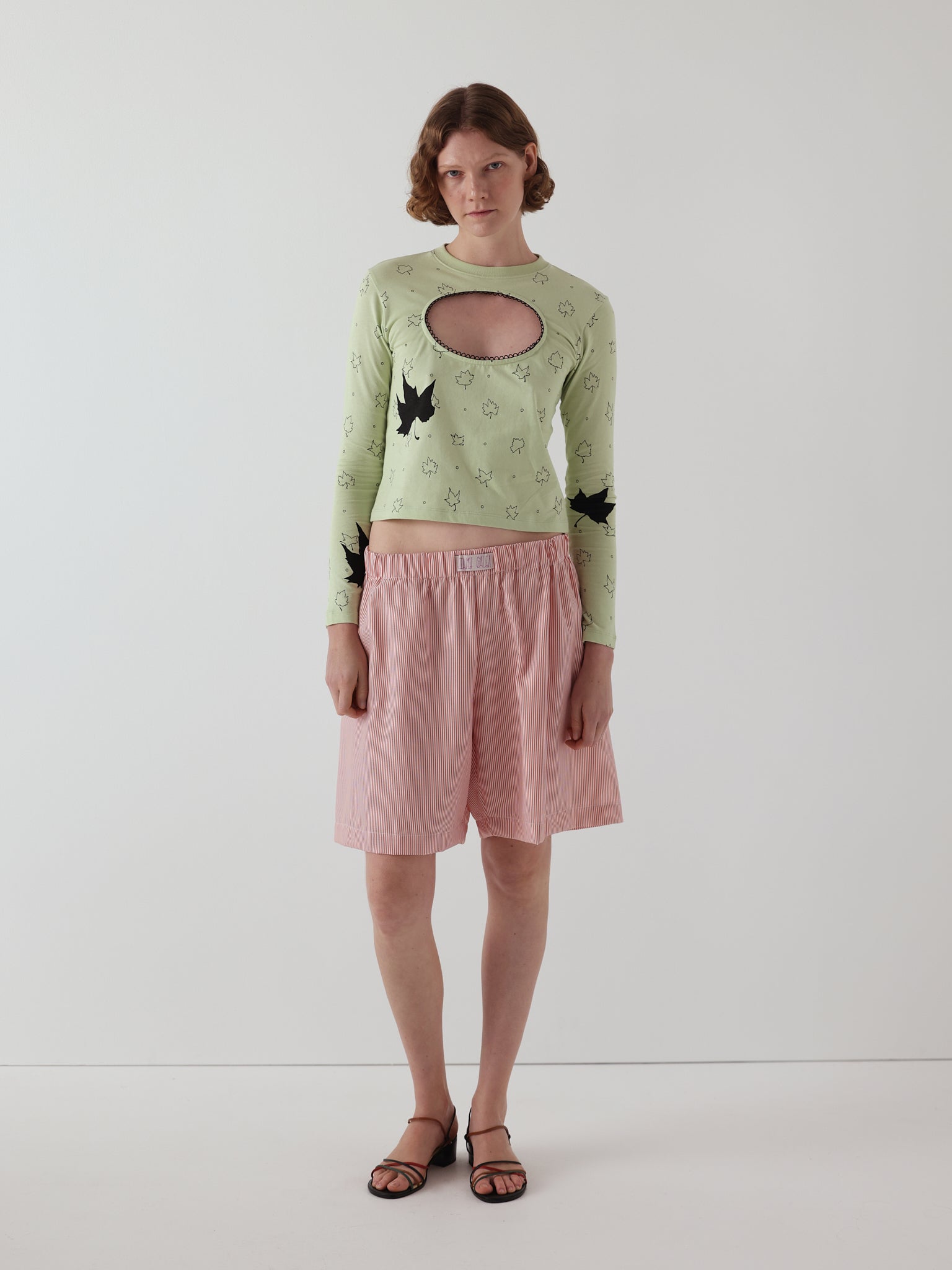 Logo removal long sleeve in misty jade