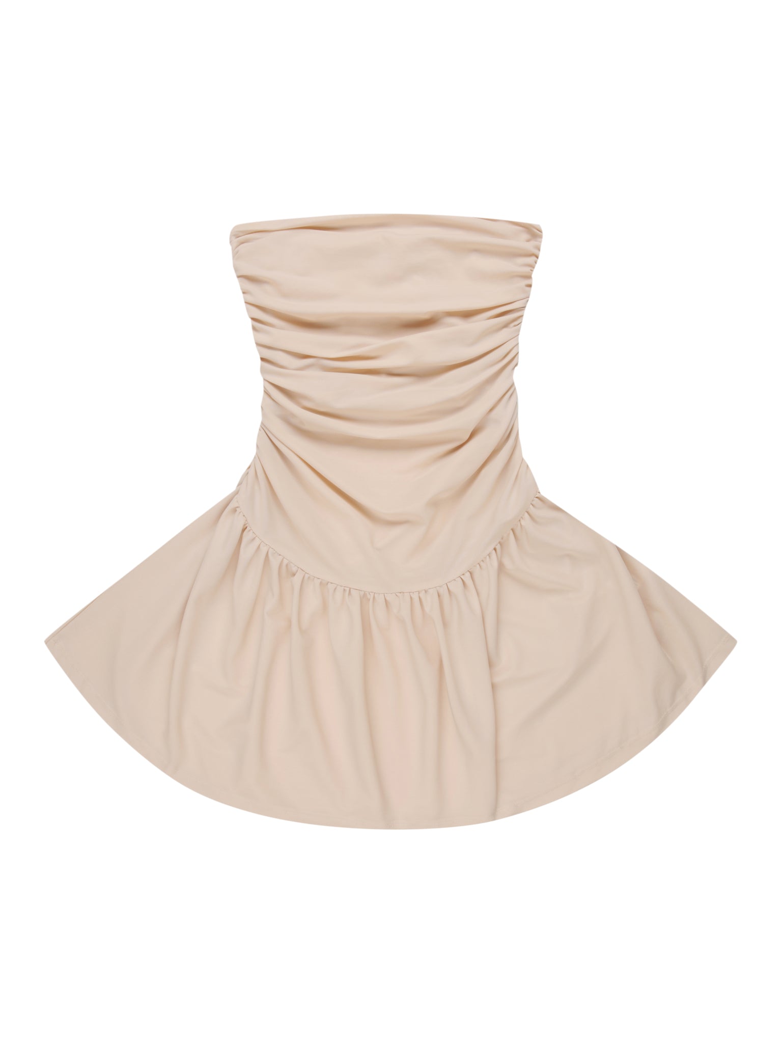 Twist dress in nude power mesh