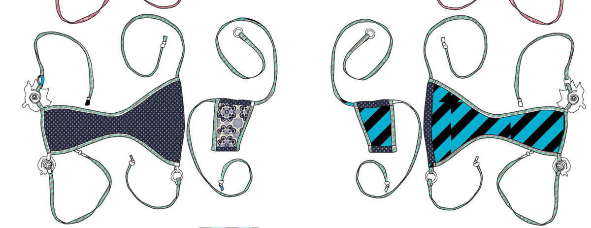 multiway bikini piece in french flower
