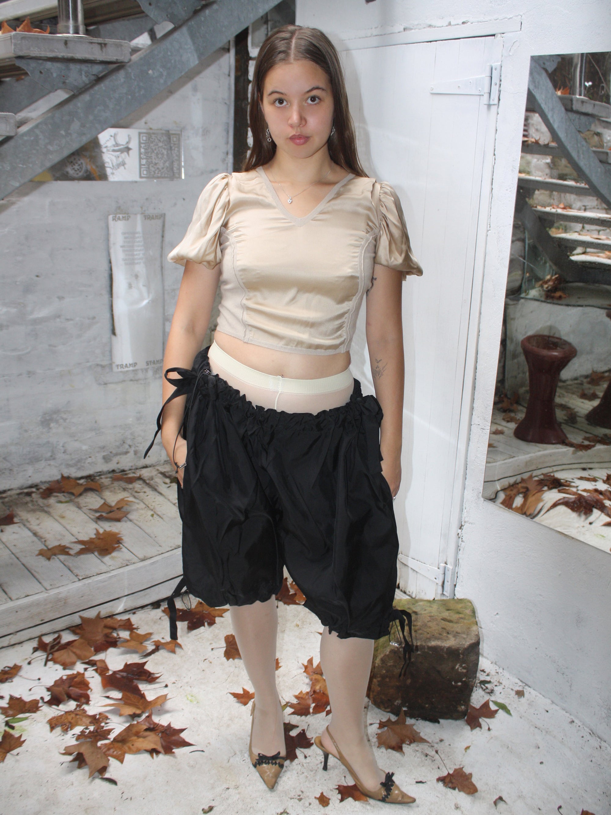 Black Taffeta Bloomers