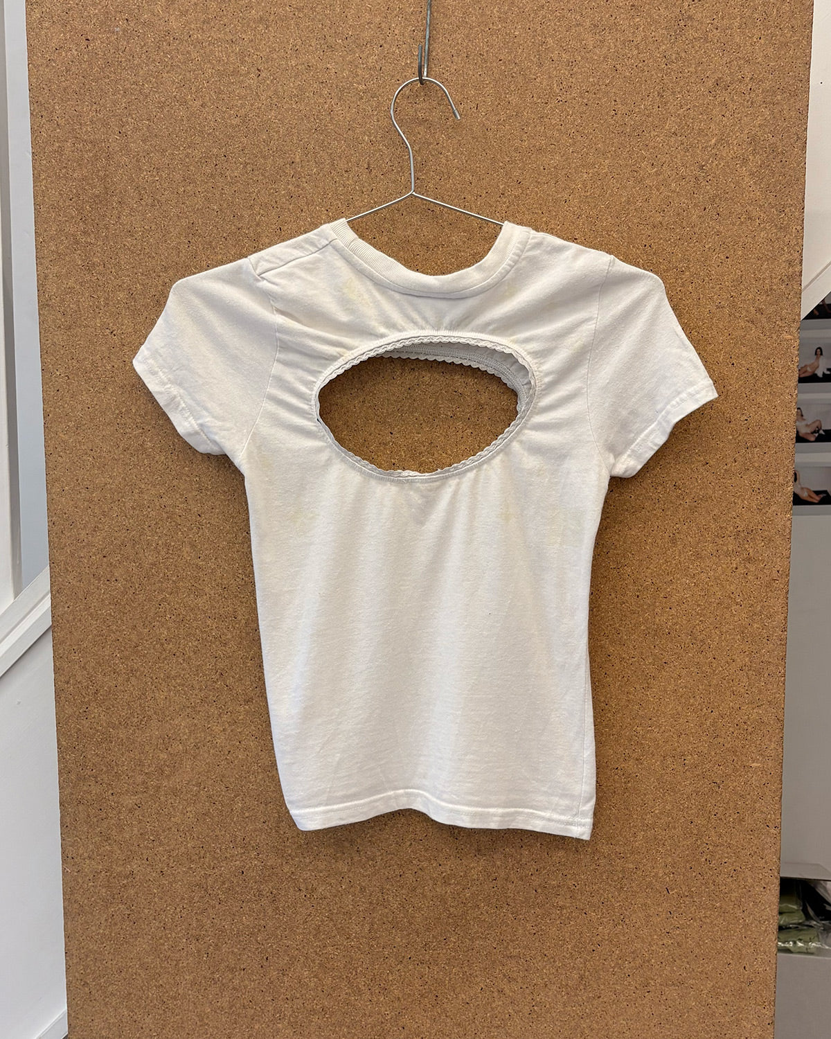 logo removal baby tee (S) w/ glow in the dark print