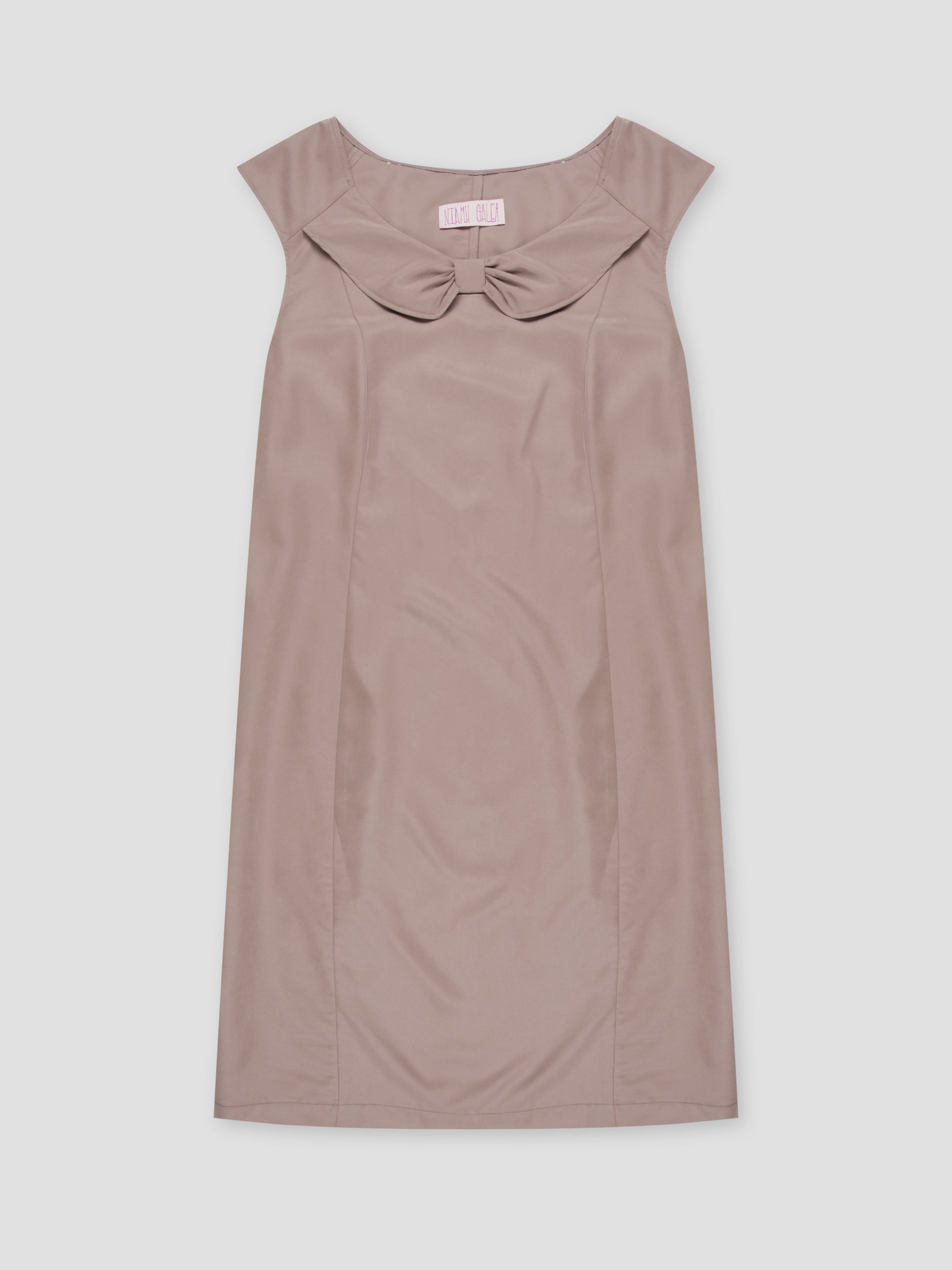 Office bow dress in fawn