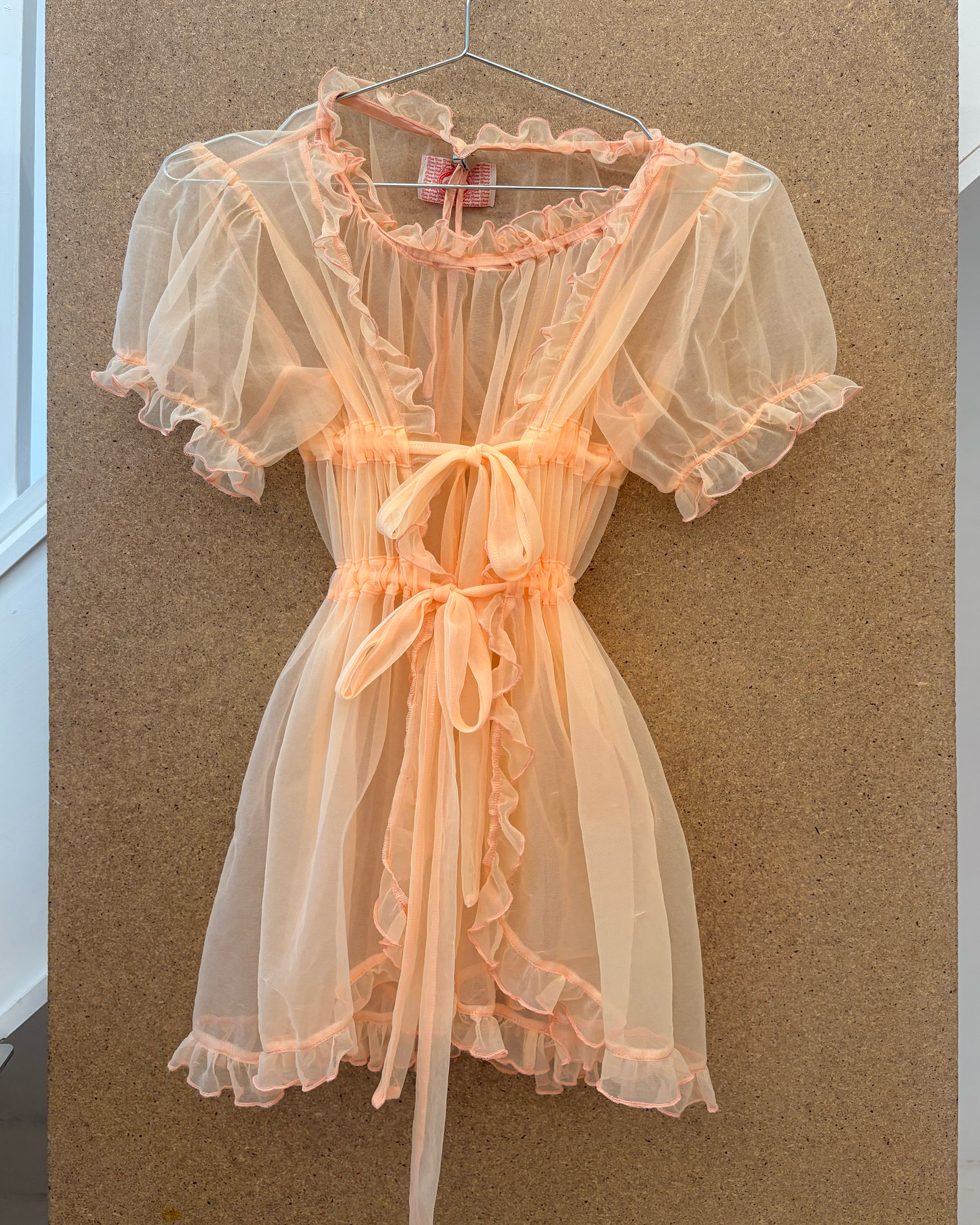 orange nylon tricot babydoll dress orange nylon tricot babydoll dress