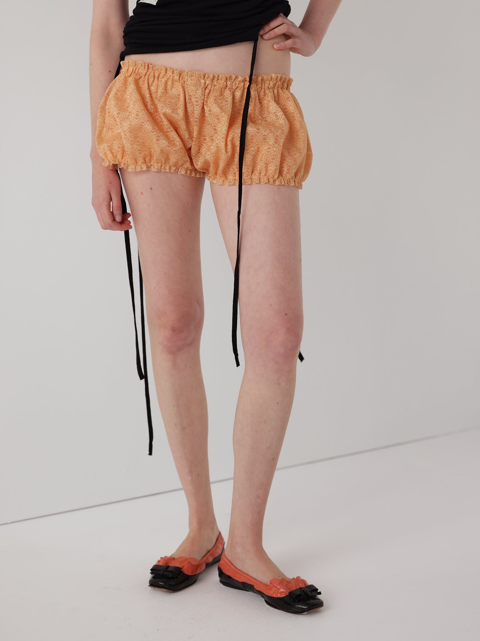 Puff shorts in flower