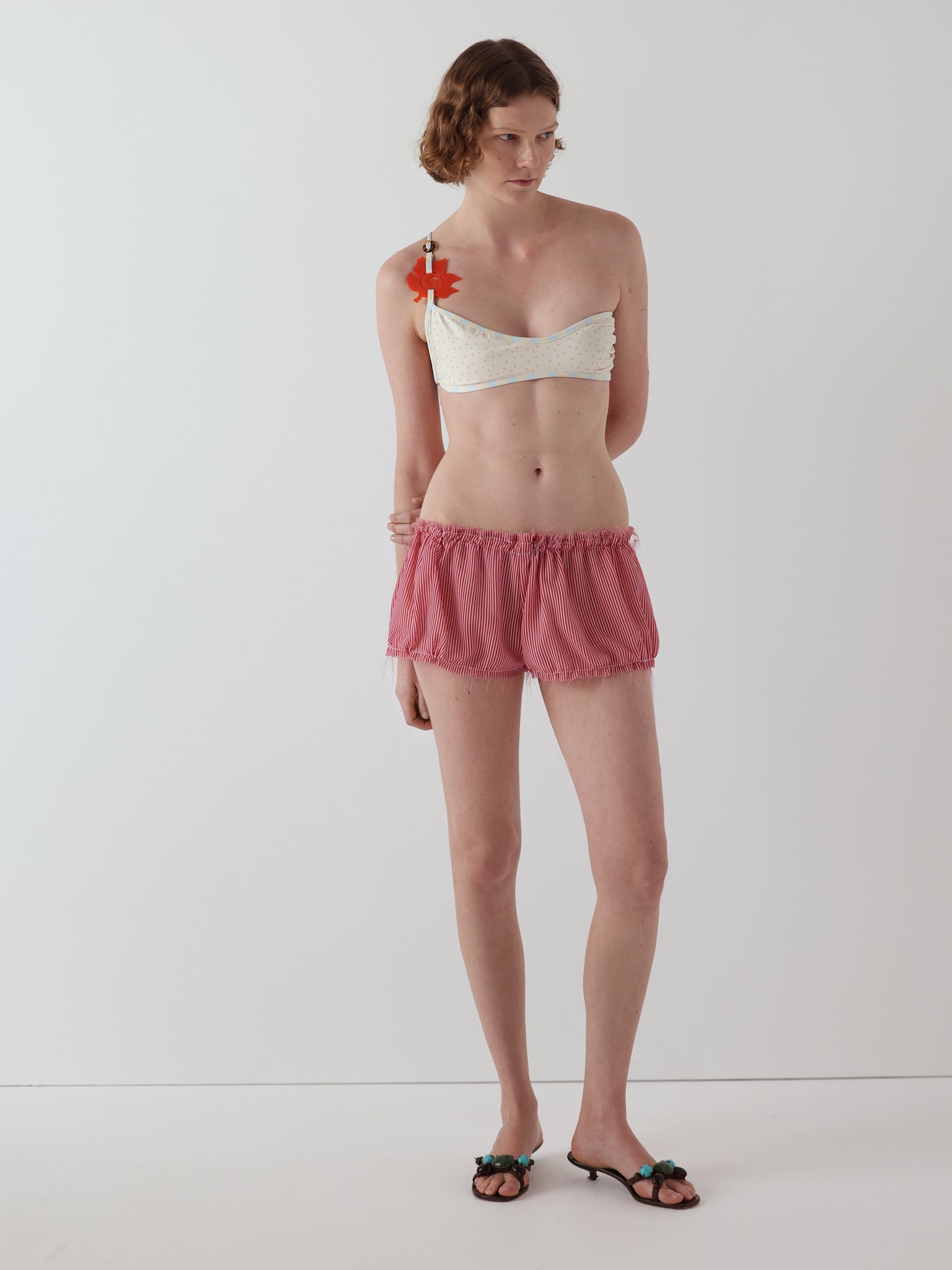 Puff shorts in lolly stripe